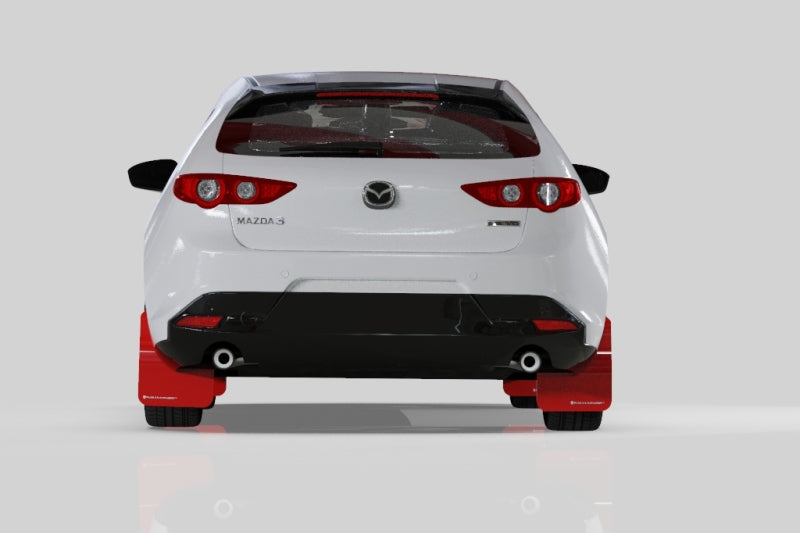 Rally Armor MF61-UR-BLK/DGRY MF61-UR-BLK/DGRY Rally Armor 2019+ Mazda3 GT Sport Hatch UR Black Mud Flap w/ Dark Grey Logo