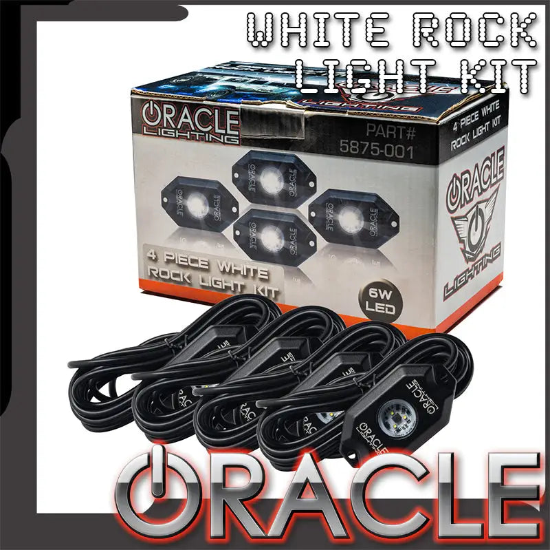 White LED rock light kit for 5875-001 Oracle Light Wheel Well, 4-piece set