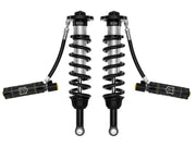 Two black and silver coilover shocks with external reservoirs for 58770E Icon Cdev Coilove Tundra RV parts & accessories