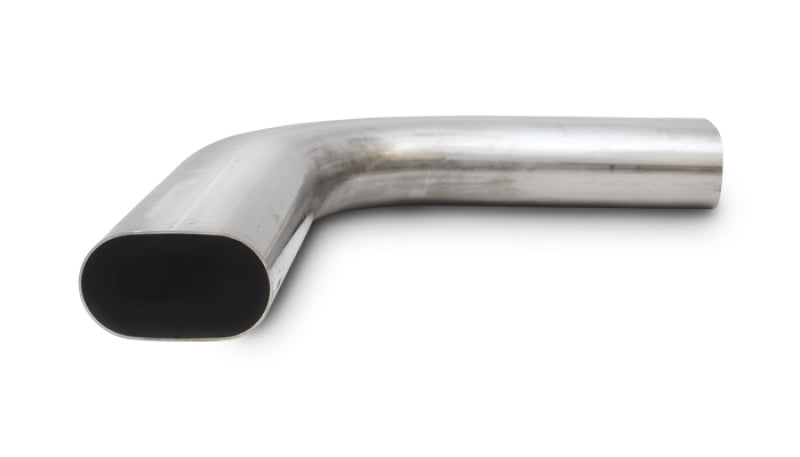 Vibrant 13194 Vibrant 3.5in Oval (Nominal Size) T304 SS 90 deg Mandrel Bend 6in x 6in leg lengths