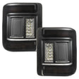 Two black LED tail lights from Oracle Light for Jeep JL model 5884-504-T