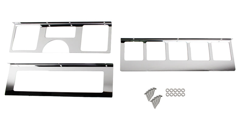 Kentrol 30519 Kentrol 87-95 Jeep Wrangler YJ Dash Overlay Set (3 pieces) - Polished Silver