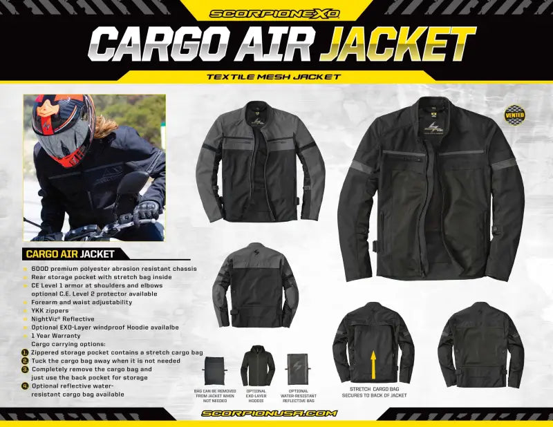 SCORPION EXO 59-809 Silent Seller Cargo Air Jacket 8.5 X 11 (20 Ct.)