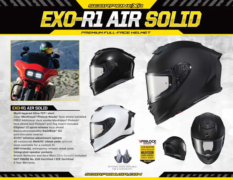 SCORPION EXO 59-810 Silent Seller R1 Air Helmet 8.5 X 11 (20 Ct.)