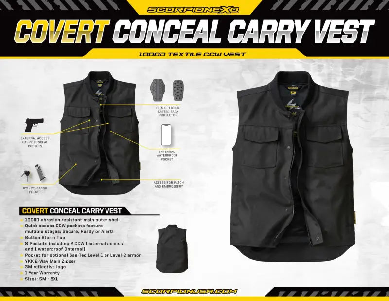 SCORPION EXO 59-814 Silent Seller Conceal Vest 8.5 X 11 (20 Ct.)