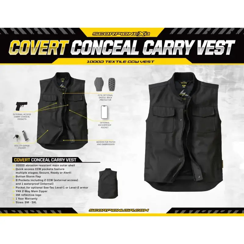SCORPION EXO 59-814 Silent Seller Conceal Vest 8.5 X 11 (20 Ct.)