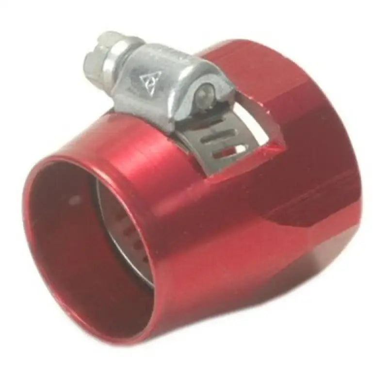 Red anodized 590006Red Speedfx -6AN hose end with clamp for secure connection