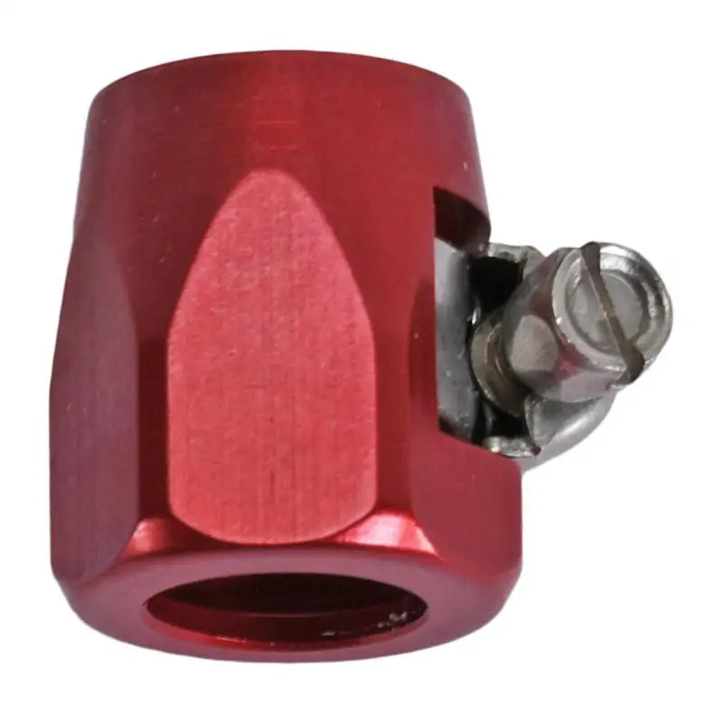 Red anodized 590006RED Speedfx -6An hose end clamp with screw for secure fitting