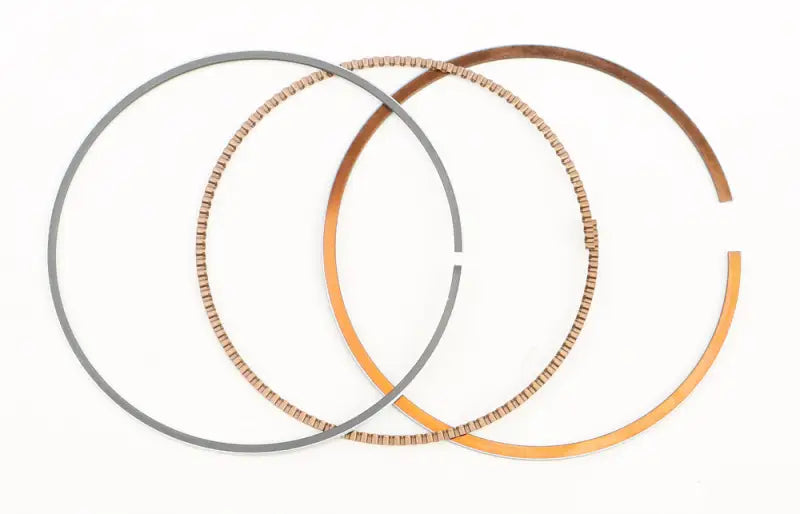 Three piston rings for Vertex pistons, ideal RV parts & accessories, with textured and gap features