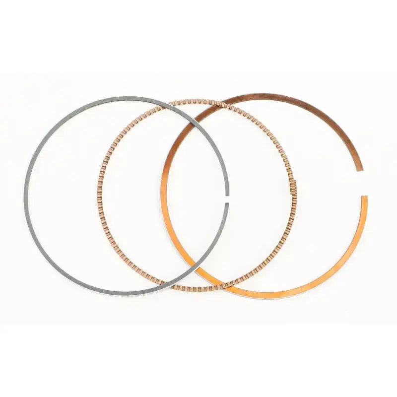 Three piston rings for Vertex pistons, ideal RV parts & accessories, with textured and gap features