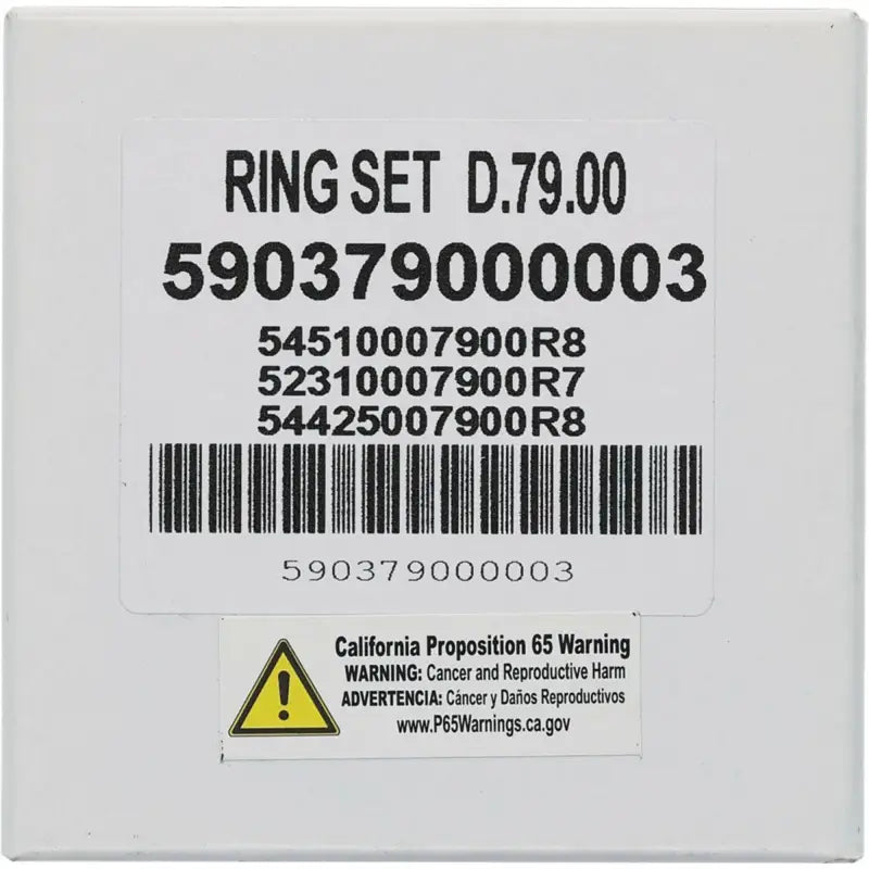 White box with piston rings label for Vertex Pistons RV parts & accessories