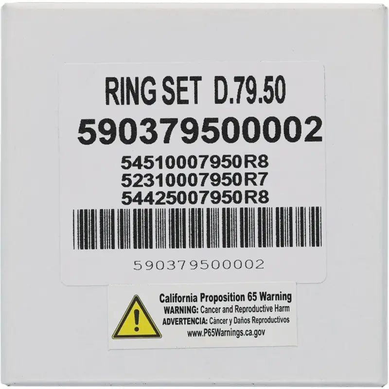 Product label for piston rings designed for Vertex Pistons in RV parts & accessories