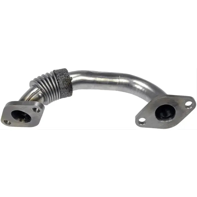 Metal exhaust pipe with flanges and flexible section for Dorman EGR Tube 598-600