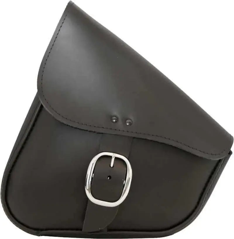 59823-00 Leather Swingarm Bag Black W/Chrome Buckle