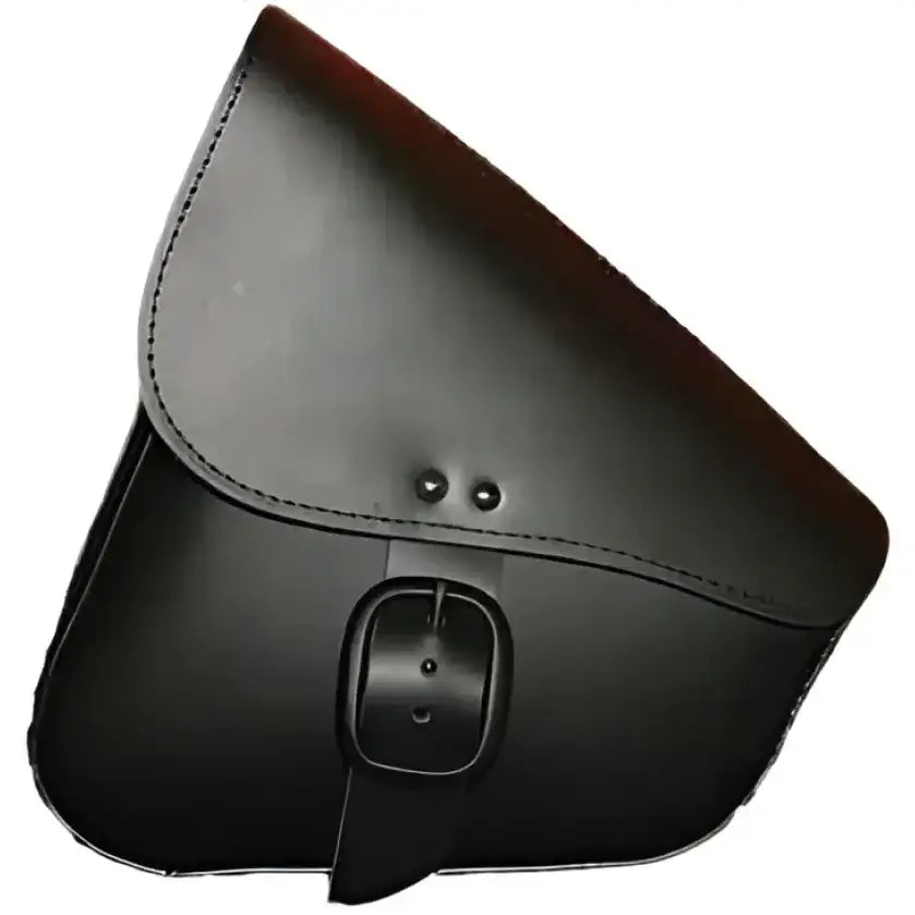 59893-00 Leather Swingarm Bag Black W/Matte Black Buckle