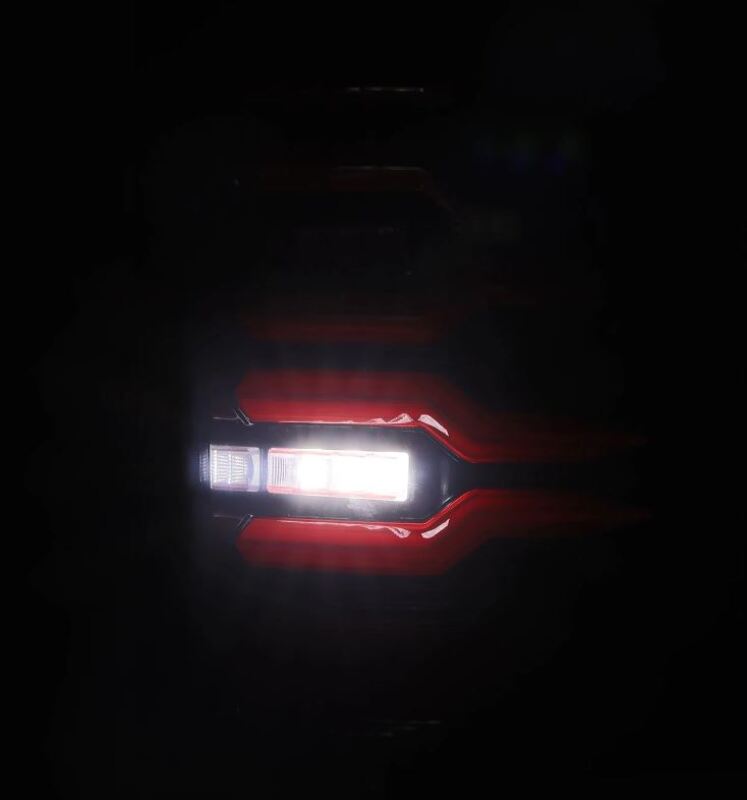 AlphaRex 620000 AlphaRex 07-14 Chevrolet Silverado 1500/2500HD/3500HD Luxx-Series LED Tail Lights Black/Red - 620000
