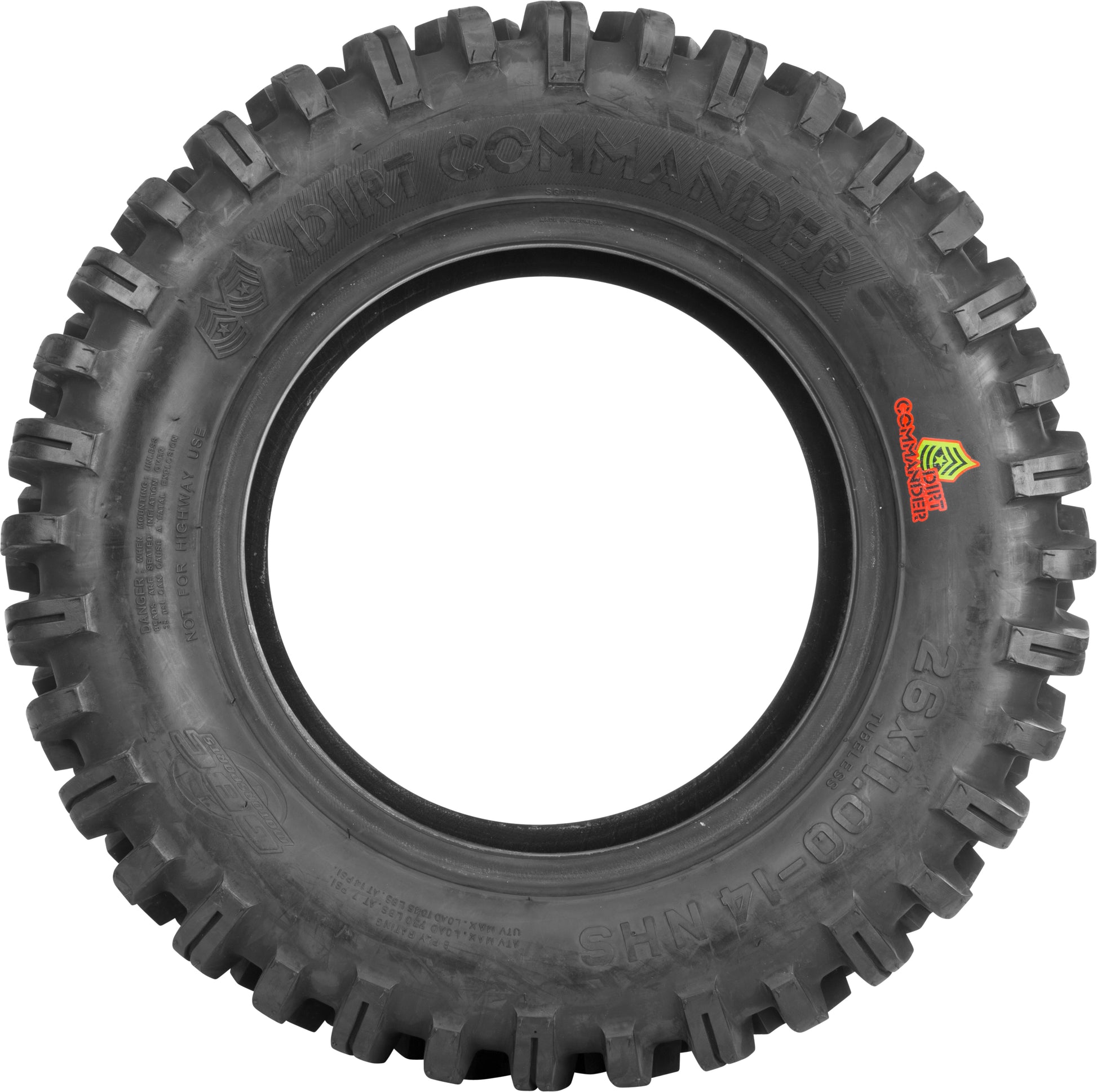 Tire Dirt Commander Rear 26x11 12 Bias Lr680lbs
