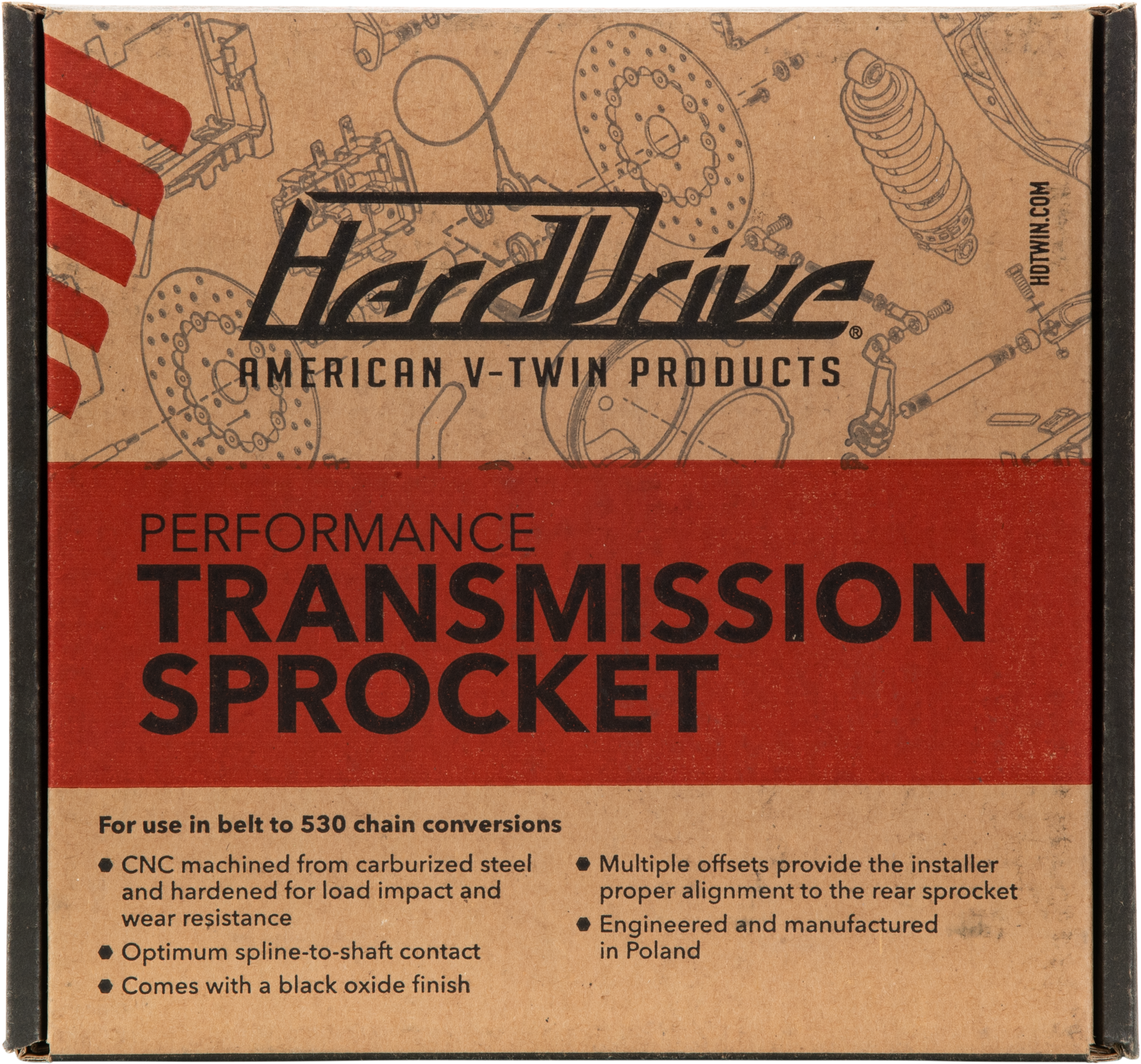 Harddrive SS Transmission Sprocket CST-2066_WPS:25.2 - 25T Std 07-22