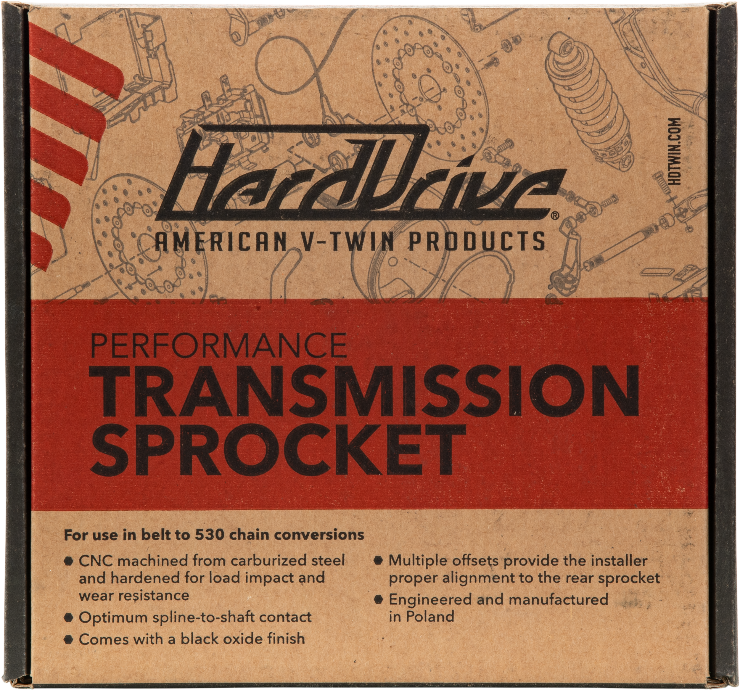 Harddrive SS Transmission Sprocket CST-2064_WPS:25.2 - 25T 0.500 Offset 07-22