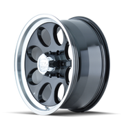 ION Wheels 171-6881B ION Type 171 16x8 / 8x165.1 BP / -5mm Offset / 130.8mm Hub Black/Machined Wheel