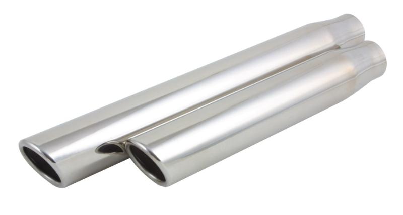 Vibrant 1335 Vibrant Dual 3.25in x 2.75in Oval SS Exhaust Tip (Single Wall Angle Cut Rolled Edge)