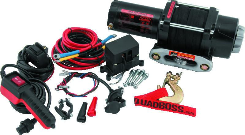 QuadBoss 608703 QuadBoss Winch 3500Lb W/Synthetic Rope - 608703