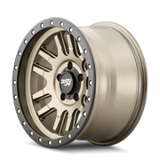 Dirty Life 9309-7983MGD0 Dirty Life 9309 Canyon Pro 17x9/6x139.7 BP/0mm Offset/106mm Hub Satin Gold Wheel - Beadlock