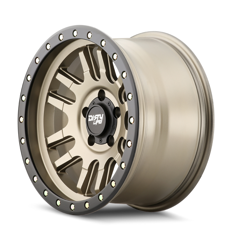 Dirty Life 9309-7983MGD0 Dirty Life 9309 Canyon Pro 17x9/6x139.7 BP/0mm Offset/106mm Hub Satin Gold Wheel - Beadlock