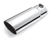 Gibson 500394 Gibson Round Single Wall Angle-Cut Tip - 3.5in OD/3in Inlet/18in Length - Stainless