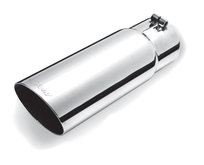 Gibson 500394 Gibson Round Single Wall Angle-Cut Tip - 3.5in OD/3in Inlet/18in Length - Stainless