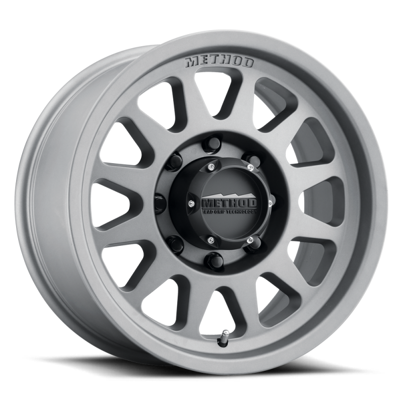Method Wheels MR70479080818H Method MR704 HD 17x9 18mm Offset 8x6.5 130.81mm CB Titanium Wheel - MR70479080818H