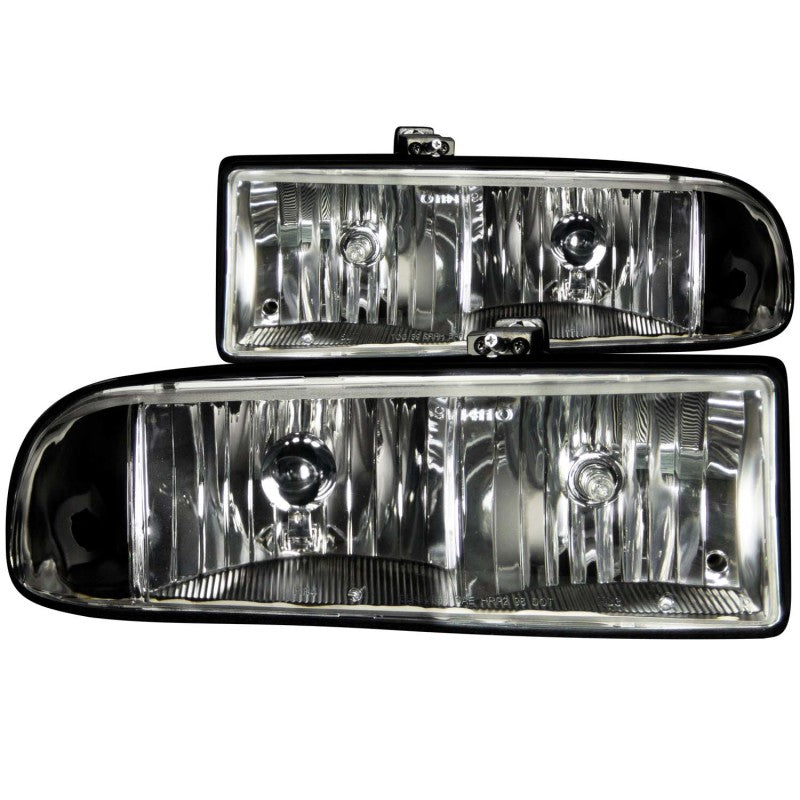 ANZO 111156 ANZO 1998-2005 Chevrolet S-10 Crystal Headlights Black
