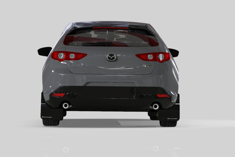 Rally Armor MF61-UR-BLK/DGRY MF61-UR-BLK/DGRY Rally Armor 2019+ Mazda3 GT Sport Hatch UR Black Mud Flap w/ Dark Grey Logo