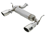 aFe 49-48061-P aFe Rebel Series 2.5in 409 SS Axle-Back Exhaust w/Polished Tips 07+ Jeep Wrangler (JK) V6 3.6L/3.8L