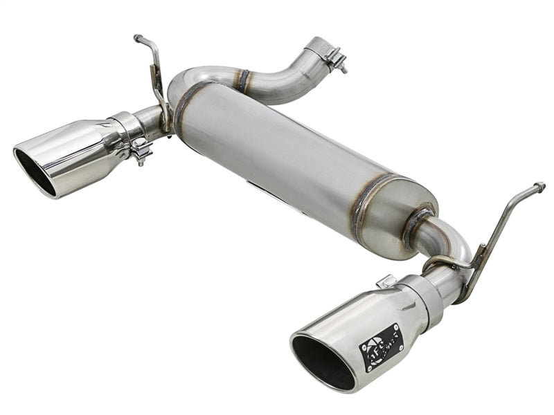 aFe 49-48061-P aFe Rebel Series 2.5in 409 SS Axle-Back Exhaust w/Polished Tips 07+ Jeep Wrangler (JK) V6 3.6L/3.8L