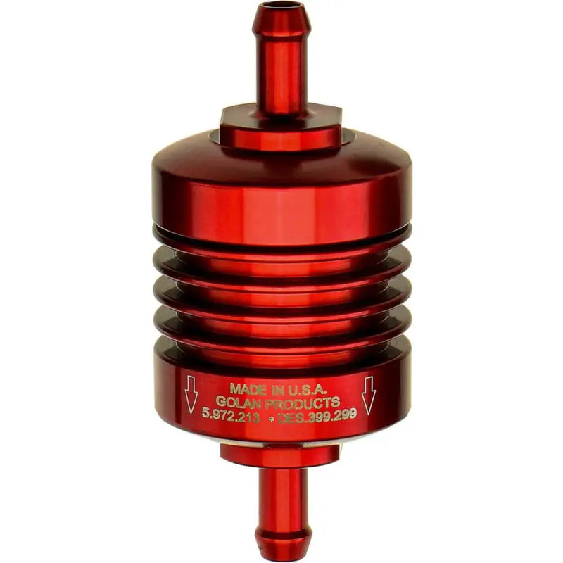 GOLAN 60-312C-RED Mini Fuel Filter Red 5/16" Barb Fitting