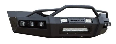 Black steel truck bumper with lights for superduty matte blk trucks, model 60-425-11