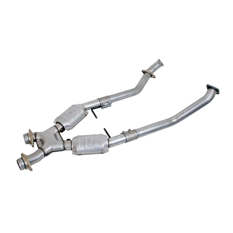 BBK 1666 BBK 96-98 Mustang 4.6 GT High Flow X Pipe With Catalytic Converters - 2-1/2