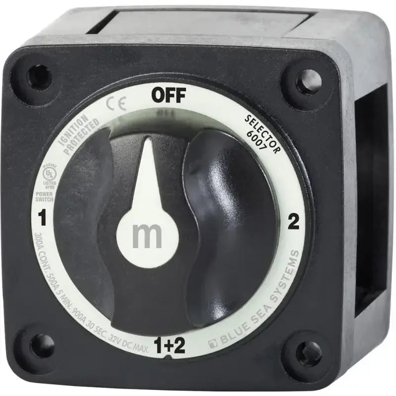 6007200-BSS Blue Sea Switch Battery M Selector Blk