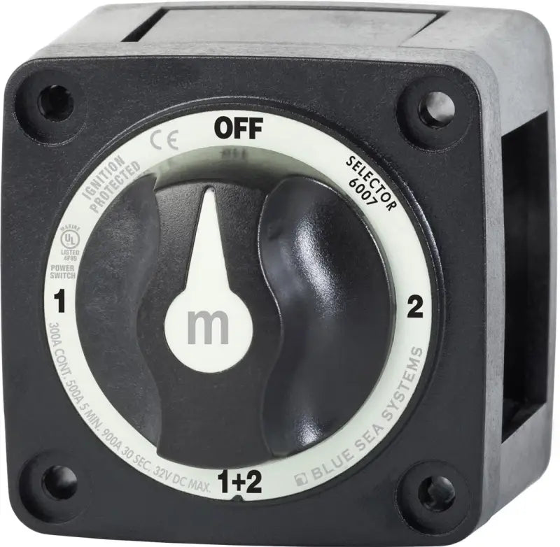 6007200-BSS Blue Sea Switch Battery M Selector Blk