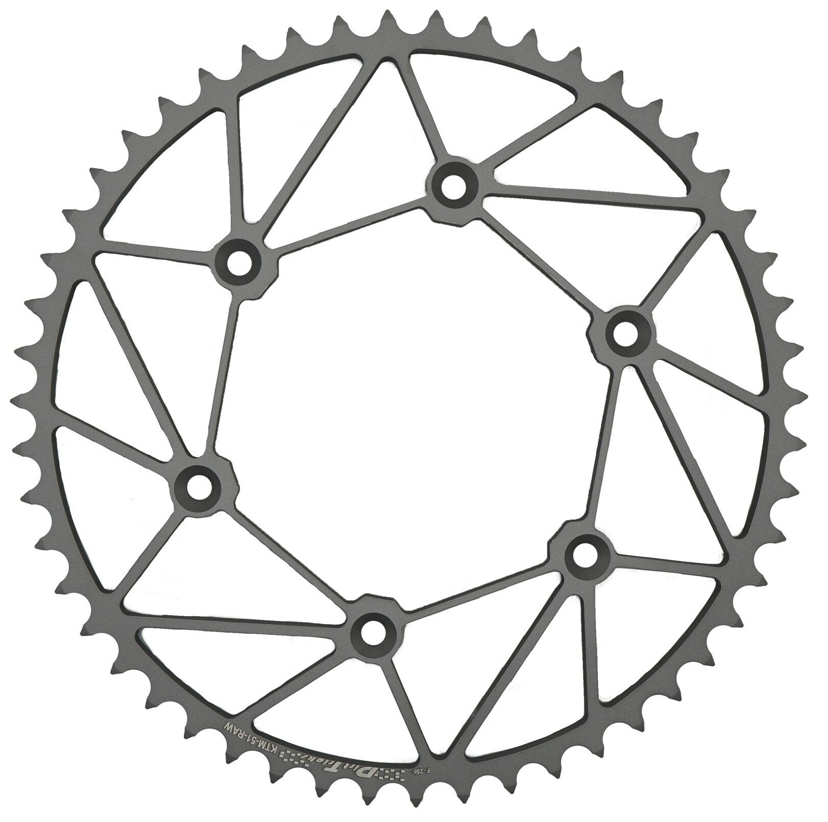 Dirt Tricks Dirt Tricks Sprockets KX-50-RAW - Rear Sprocket Chromoly 50T-520 Raw