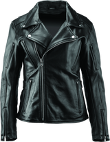 River Road Ironclad Classic Leather Jacket Black Womens - Large - 094378