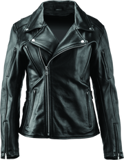River Road Ironclad Classic Leather Jacket Black Womens - Medium - 094377