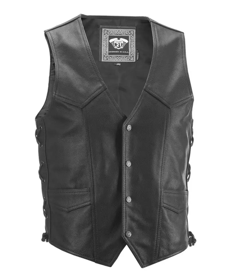 #6049 489-1070~3 Six Shooter Vest Black Md 