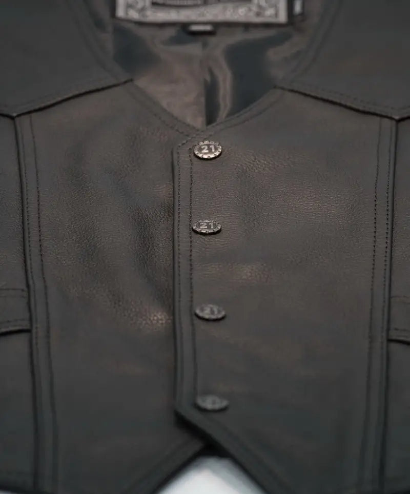 #6049 489-1070~3 Six Shooter Vest Black Md 