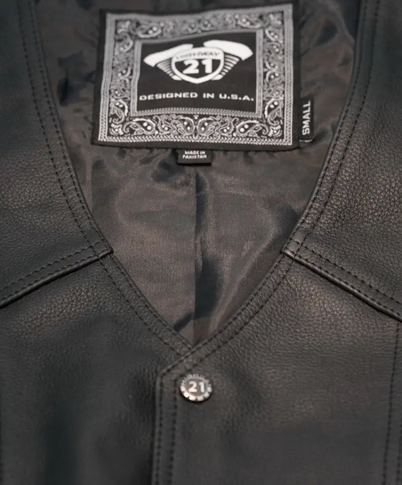 #6049 489-1070~4 Six Shooter Vest Black Lg 