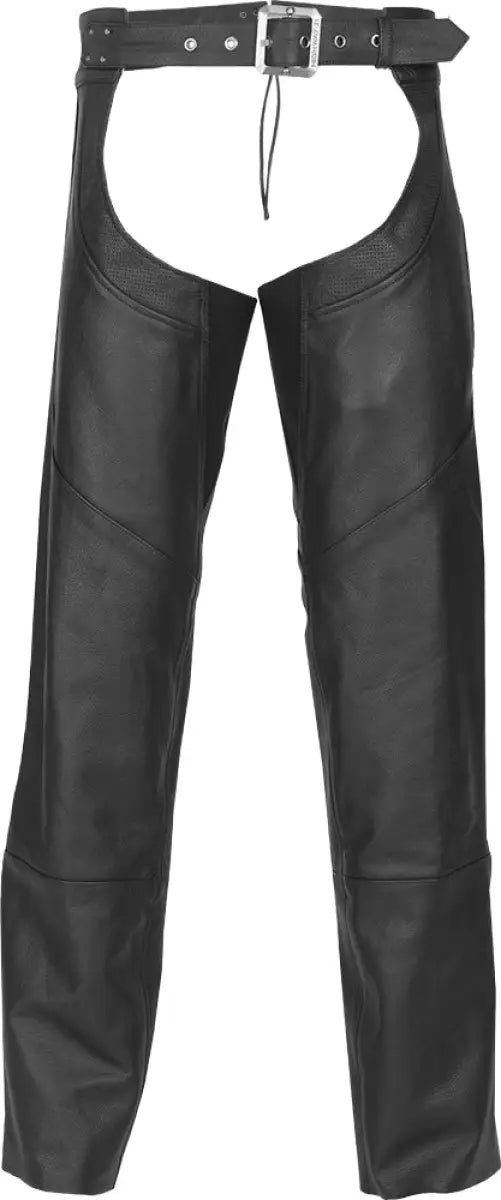 #6049 489-1090~3 Maverick Chaps Black Md 