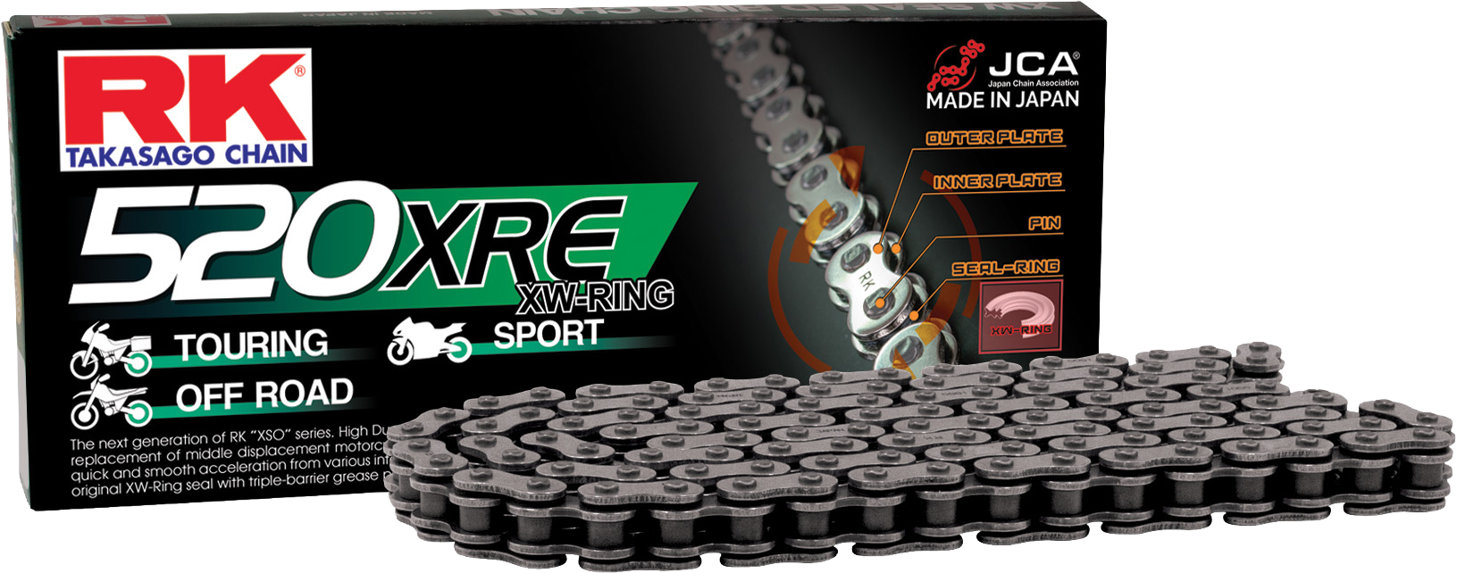 RK Excel 520 XRE Drive Chain 520XRE-122 - 520XRE 122
