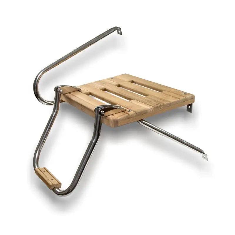 60902 Whitecap Teak Swim Platform W/Ladder Outboar - Dock Ladder