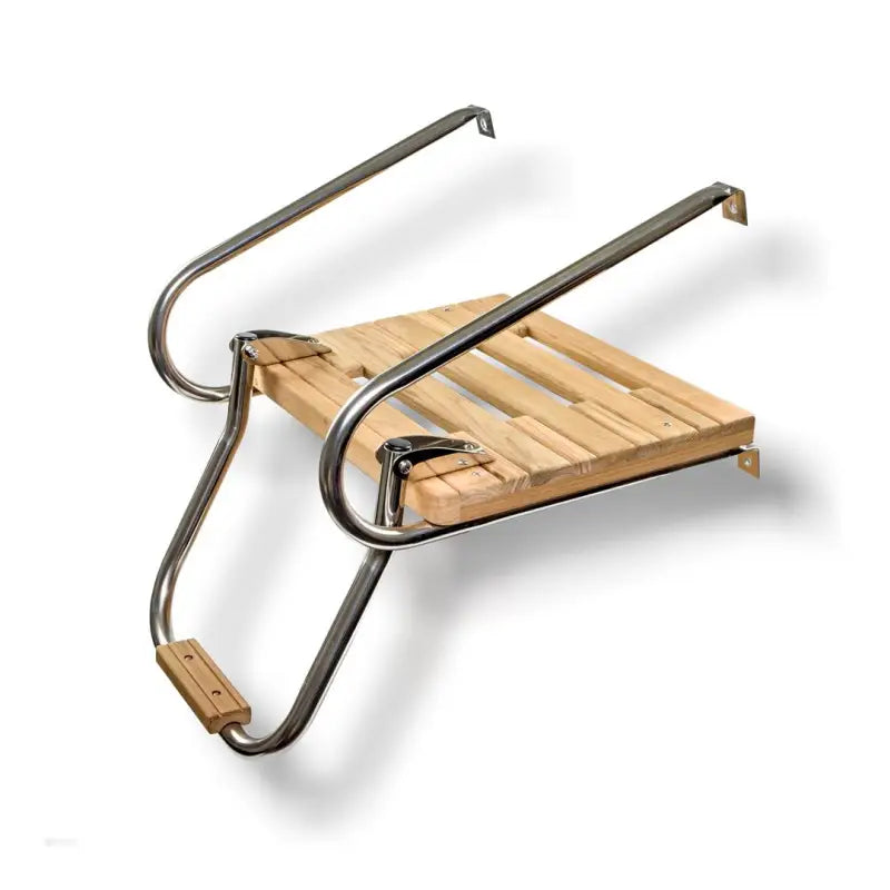 60903 Whitecap Teak Swim Platform W/Ladder Inboard - Dock Ladder